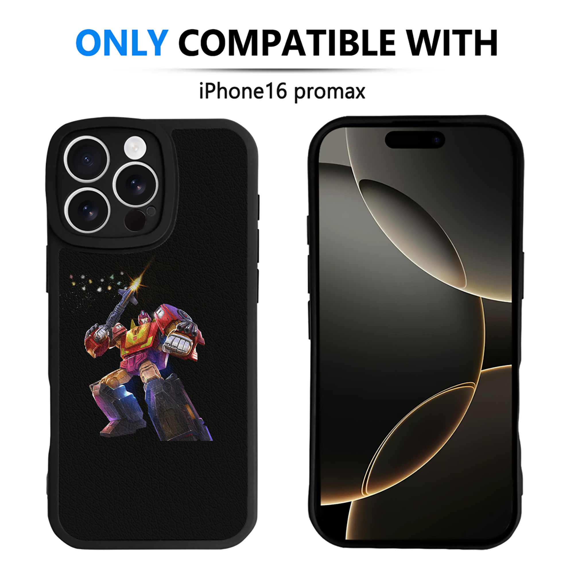 （画像用） Transformers トランスフォーマー 【iPhone 16シリーズ対応】シリコンスマホケース（レザー調） 材質：シリコン